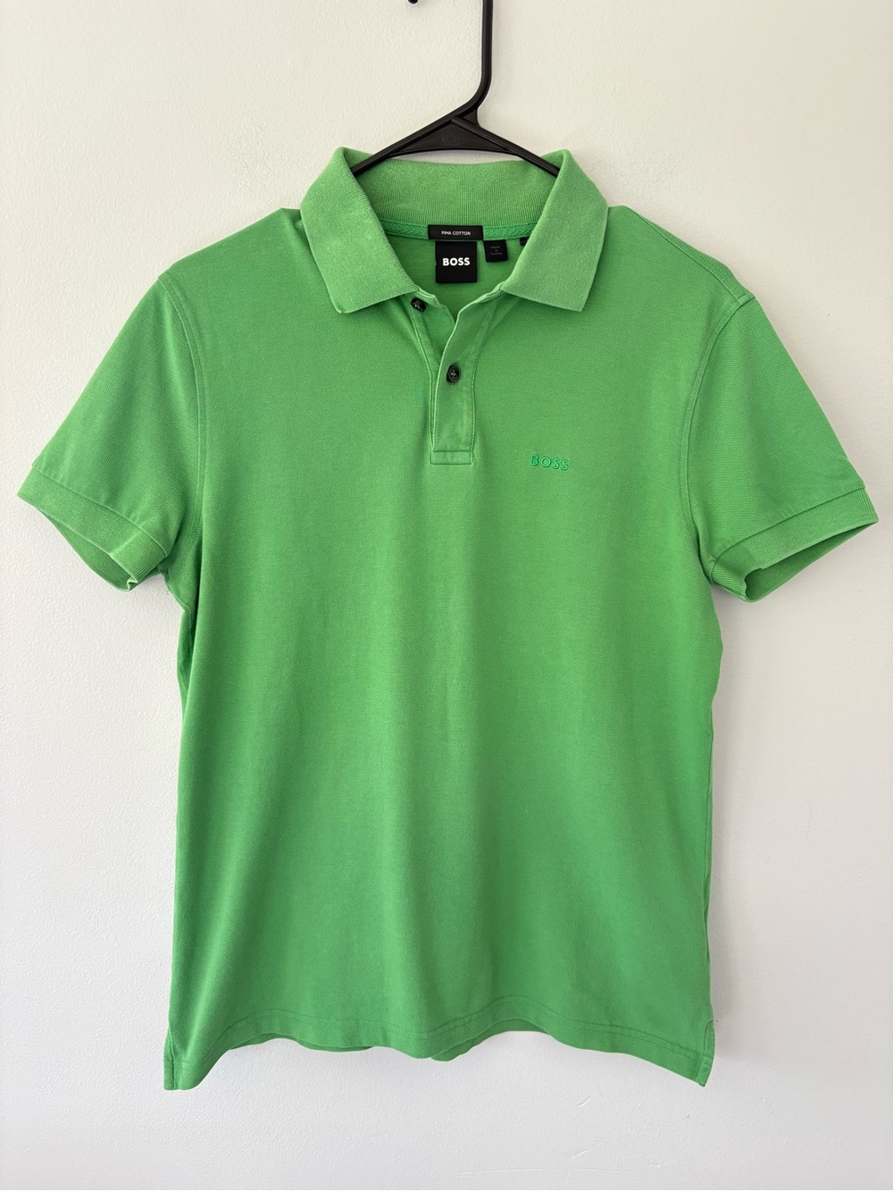 Hugo Boss Men’s Small Green Pima Cotton Short Sleeve Polo Shirt
